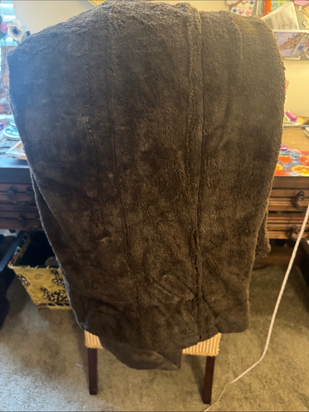 Brown Faux Fur Blanket